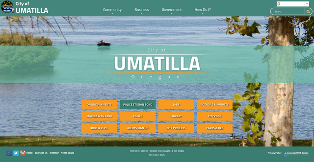 Security scan screenshot of https://www.umatilla.gov/