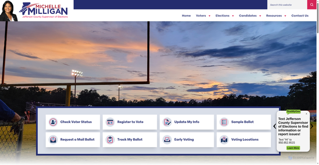 Security scan screenshot of https://jeffersonvotesfl.gov/