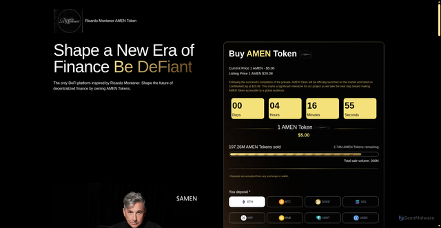 Security scan screenshot of https://presale-ricardomontaner.com/