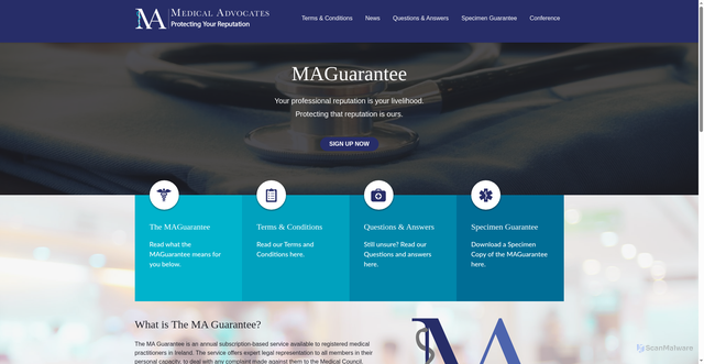 Security scan screenshot of https://medicaladvocates.ie