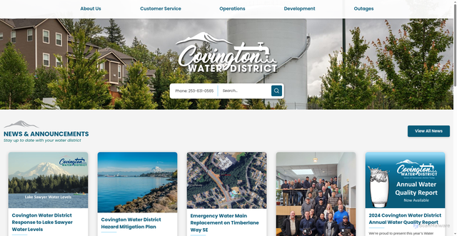Security scan screenshot of https://www.covingtonwater.com/