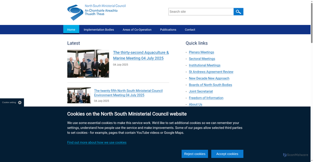 Security scan screenshot of https://www.northsouthministerialcouncil.org/