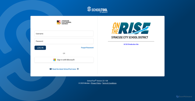 Security scan screenshot of https://scsd.schooltool.com/SchoolToolWeb/