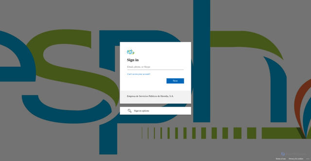 Security scan screenshot of https://esph1-my.sharepoint.com