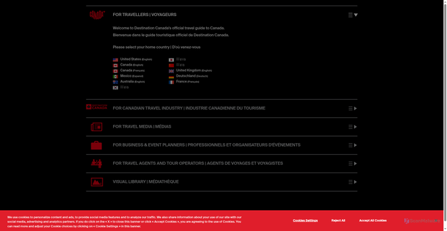 Security scan screenshot of https://info.destinationcanada.com/