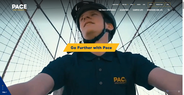 Security scan screenshot of https://www.pace.edu