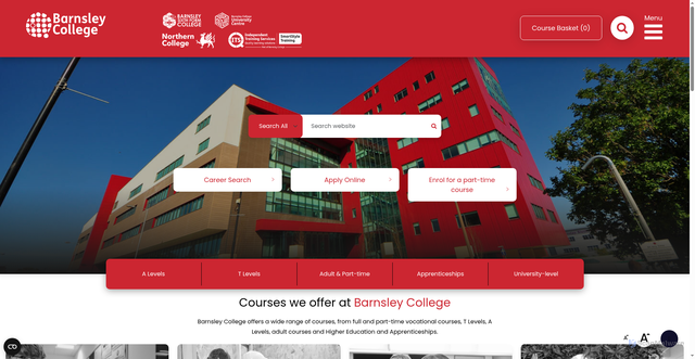 Security scan screenshot of https://www.barnsley.ac.uk/