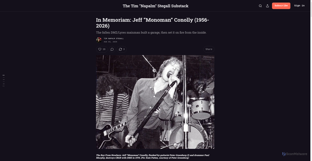 Security scan screenshot of https://timnapalmstegall.substack.com/p/in-memoriam-jeff-monoman-conolly