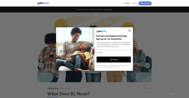 Security scan screenshot of https://gabb.com/blog/what-does-ig-mean/