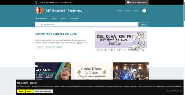 Security scan screenshot of https://www.aspumbertoprimo.it/