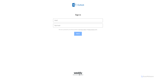 Security scan screenshot of https://hinbox43sks.weeblysite.com/