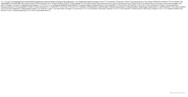 Security scan screenshot of api.manobook.net