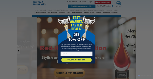 Security scan screenshot of https://orderfastawards.com