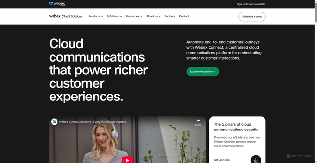 Security scan screenshot of https://cpaas.webex.com