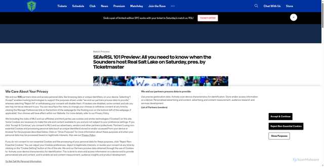 Security scan screenshot of https://www.soundersfc.com/news/seavrsl-101-preview-all-you-need-to-know-when-the-sounders-host-real-salt-lake-on-saturday-pres-by-ticketmaster