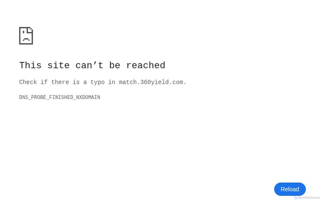 Security scan screenshot of https://match.360yield.com/
