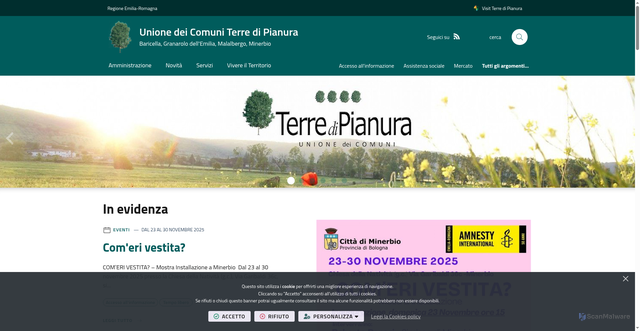 Security scan screenshot of https://www.terredipianura.it/it-it/home