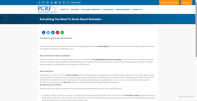 Security scan screenshot of https://www.pcrf.net/information-you-should-know/everything-you-need-to-know-about-ramadan.html