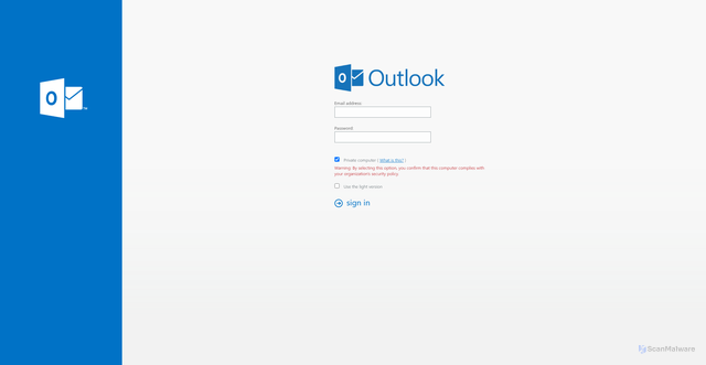 Security scan screenshot of https://autodiscover14.mycloudmailbox.com