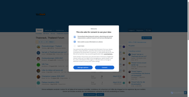 Security scan screenshot of https://thaisnack.se