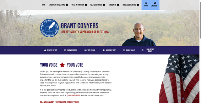 Security scan screenshot of https://libertycountyflsoe.gov/