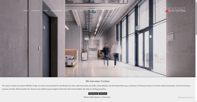 Security scan screenshot of architekten-schreiner.de