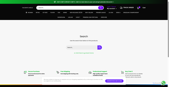 Security scan screenshot of https://favoriteshield.com/search