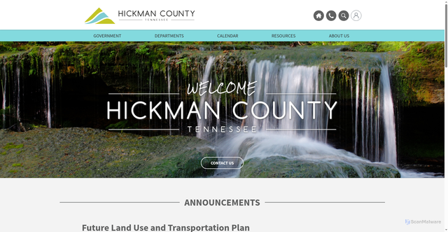 Security scan screenshot of https://hickmancountytn.gov/