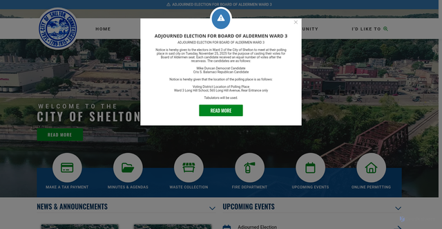 Security scan screenshot of https://shelton-ct.gov/
