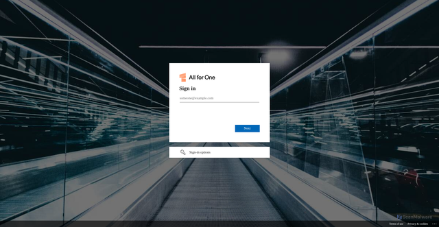 Security scan screenshot of https://ticketsystem.all-for-one.com