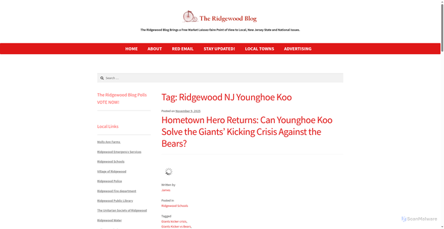 Security scan screenshot of https://theridgewoodblog.net/nj/ridgewood-nj-younghoe-koo/