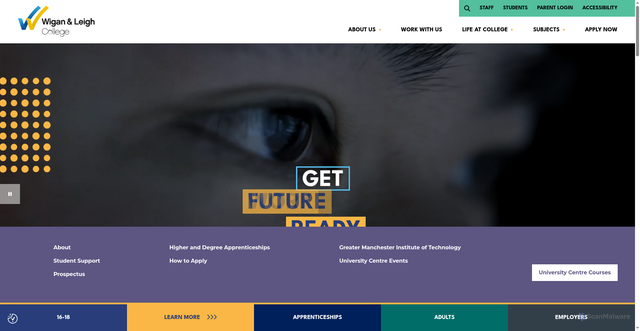 Security scan screenshot of https://www.wigan-leigh.ac.uk/