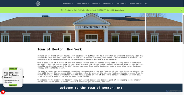 Security scan screenshot of https://bostonny.gov/