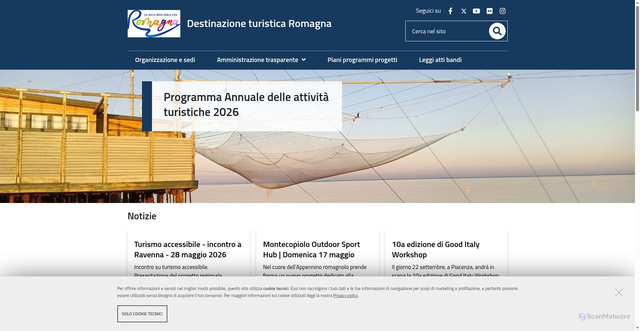 Security scan screenshot of https://destinazioneromagna.emr.it