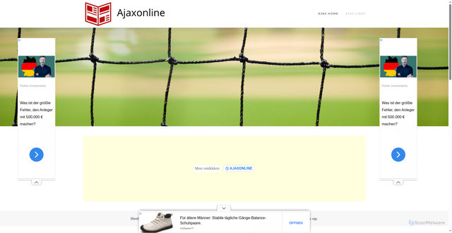 Security scan screenshot of https://www.ajaxonline.org/