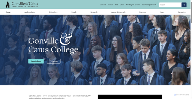 Security scan screenshot of http://www.cai.cam.ac.uk/