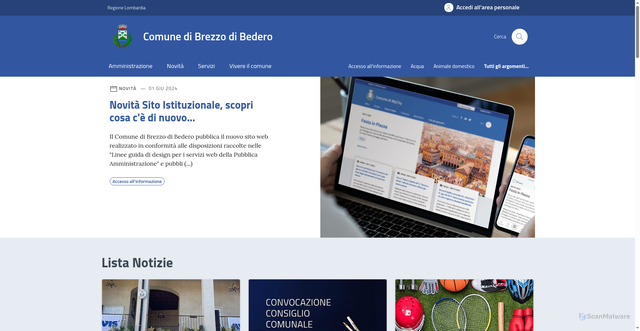 Security scan screenshot of https://www.comune.brezzo-di-bedero.va.it