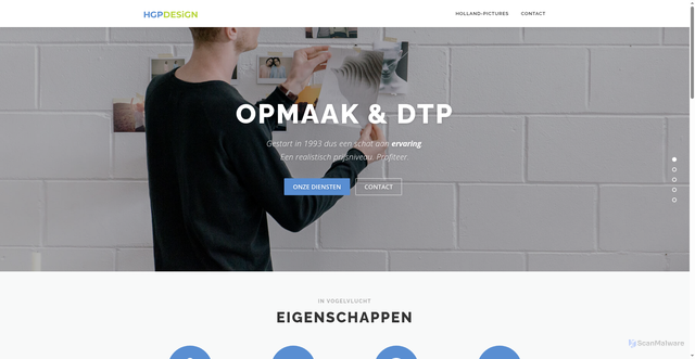 Security scan screenshot of https://hgpdesign.nl