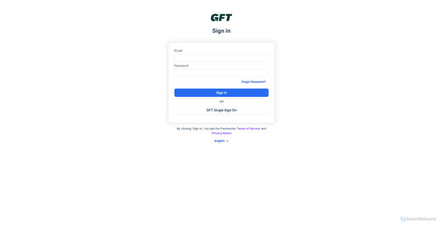 Security scan screenshot of https://gfnet.freshservice.com