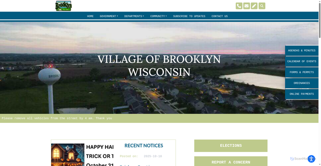 Security scan screenshot of https://brooklynwi.gov/