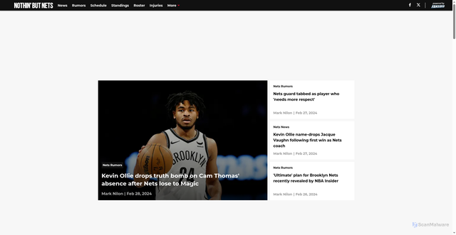 Security scan screenshot of https://nothinbutnets.com/