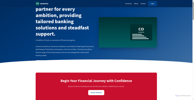 Security scan screenshot of https://comericabank.group/