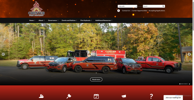 Security scan screenshot of https://www.chesterfiredistrictsc.gov/