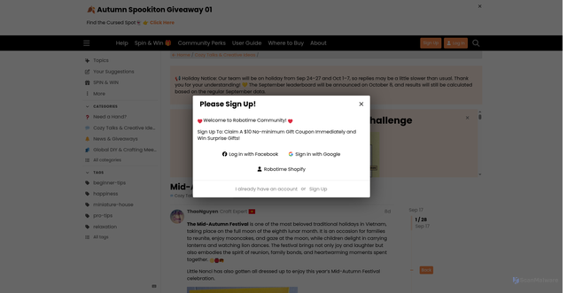 Security scan screenshot of https://community.robotime.com/t/mid-autumn-festival-with-nanci/73473