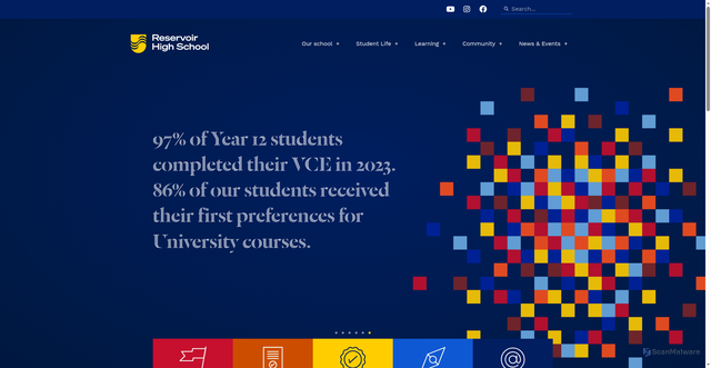 Security scan screenshot of https://reservoirhs.vic.edu.au/