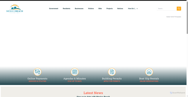 Security scan screenshot of https://mexicobeachfl.gov/