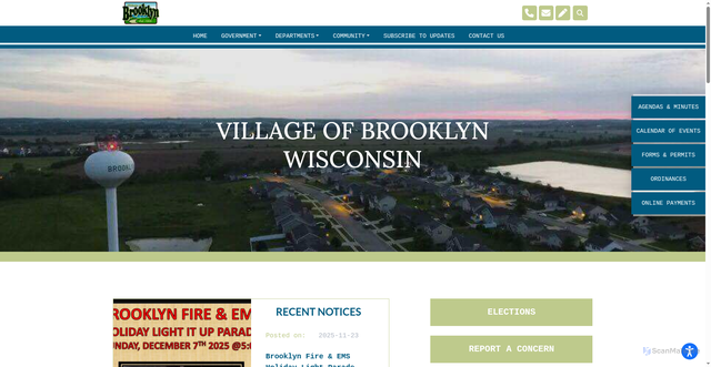 Security scan screenshot of https://brooklynwi.gov/