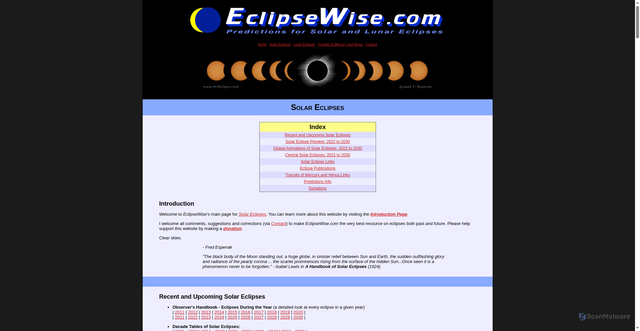 Security scan screenshot of https://eclipsewise.com/solar/solar.html