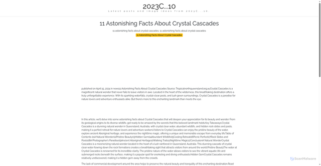 Security scan screenshot of https://xonbbgsitus-dpcuziz524c0.edgeone.app/11-astonishing-facts-about-crystal-cascades.html