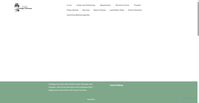 Security scan screenshot of https://www.townofcarthagetn.gov/